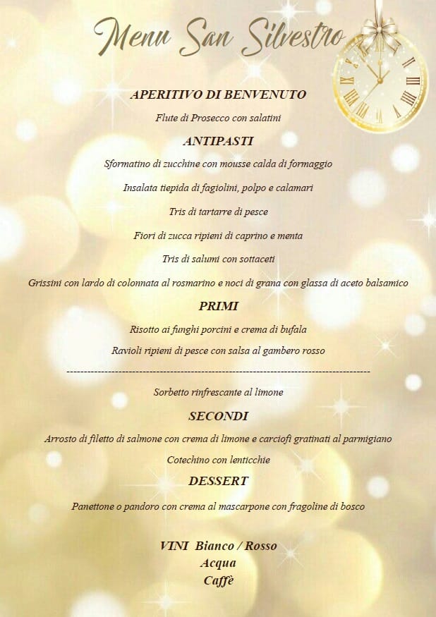 capodanno menu
